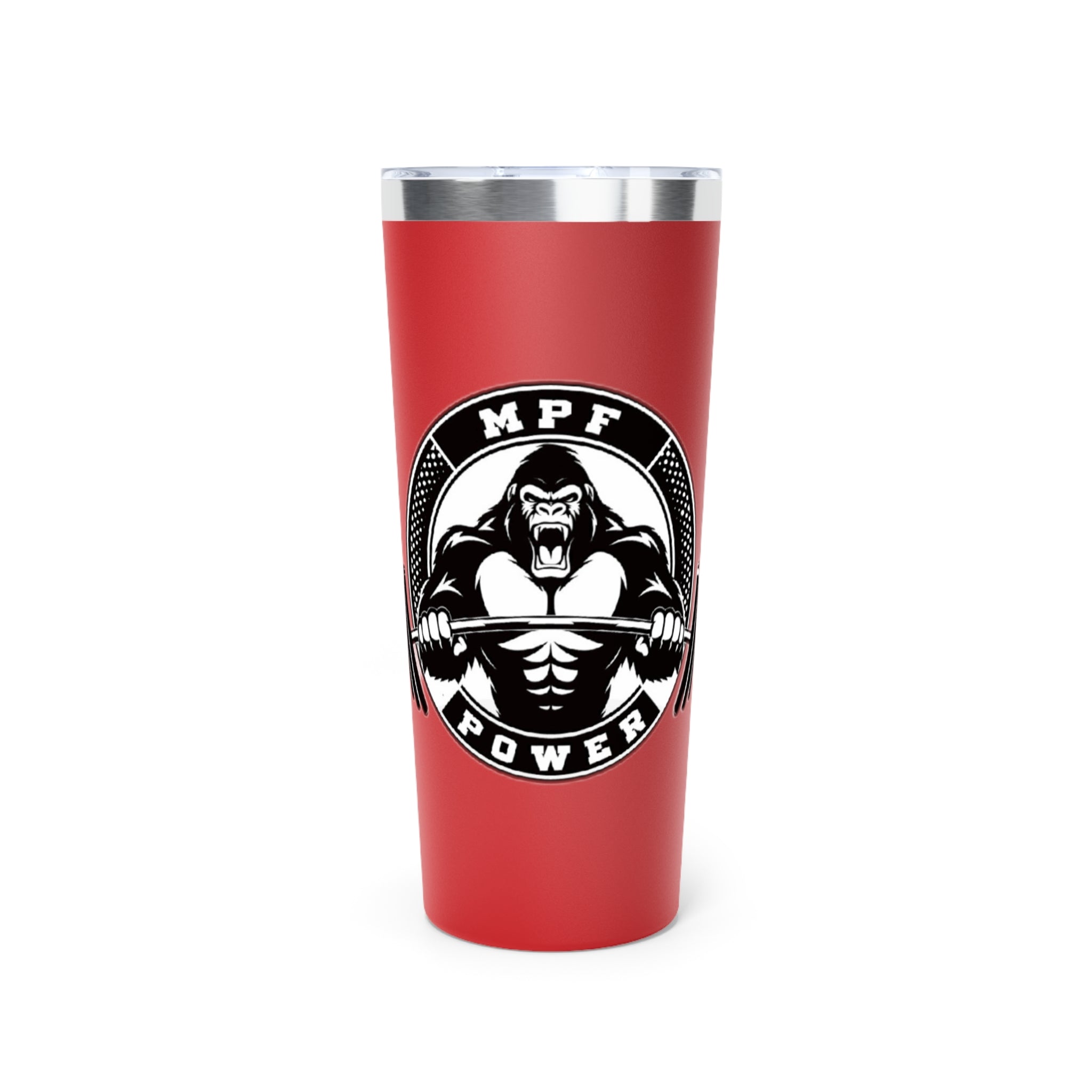 MPF Muscle Motif Insulated Tumbler - Unique Gift for Fitness Enthusiasts, Gym Lovers, Power Lifting, Motivational Drinkware, Sporty Travel Mug