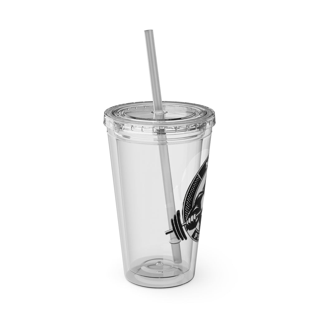 MPF Power Gym Tumbler, Motivational Sports Cup, Workout Gift for Athletes, Reusable Travel Mug, Fitness Drinkware