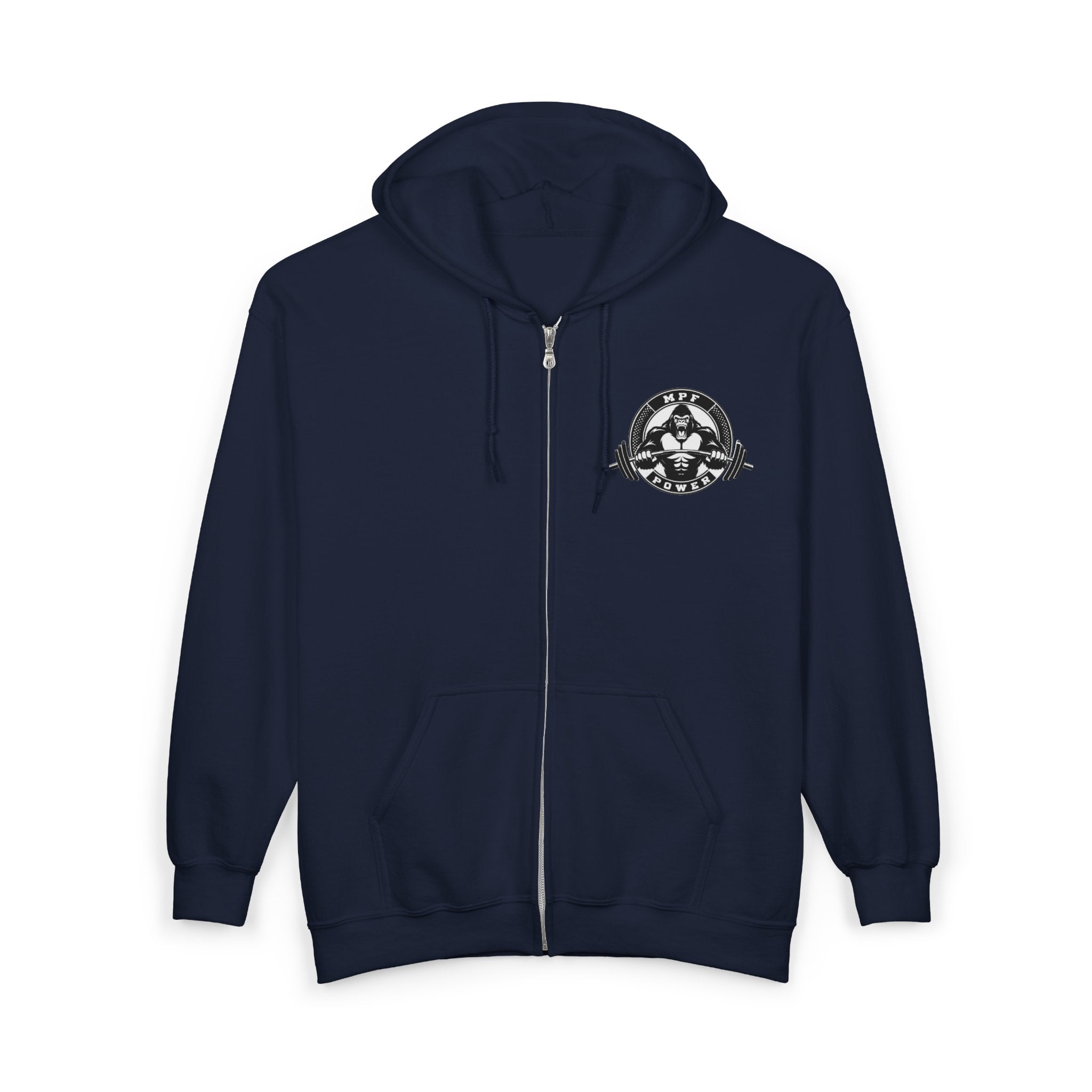 Mind Power Focus Zip Hoodie, Inspirational Sweatshirt, Gift for Motivation, Gym Wear, Unisex Activewear, Wellbeing Apparel