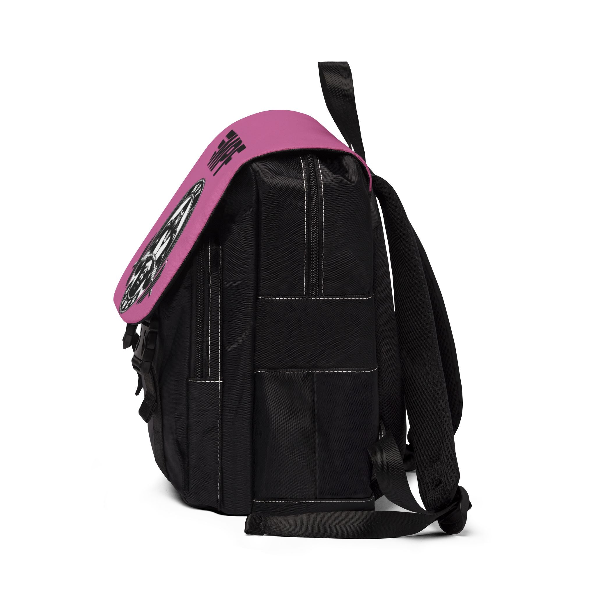 Pink MPF Power Gym Backpack — Weightlifting Gorilla Logo Shoulder Backpack