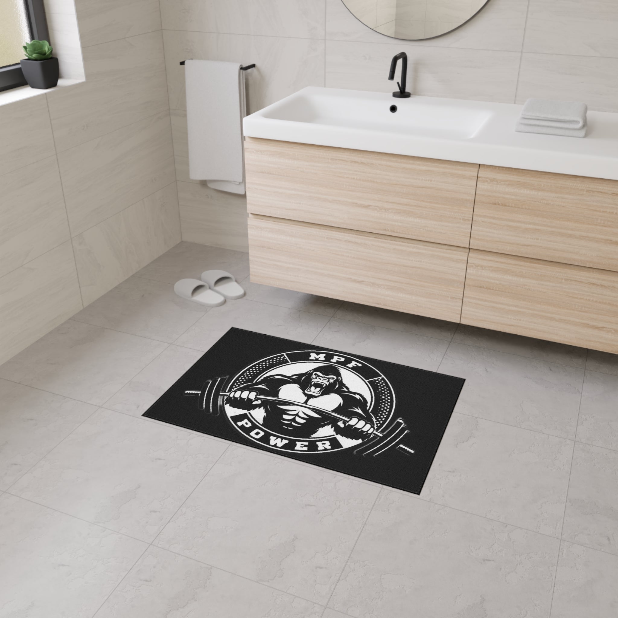 Heavy Duty Gym Floor Mat - MPF Power Gorilla Design, Weightlifting Mat, Workout Accessory, Fitness Equipment, Home Gym Decor