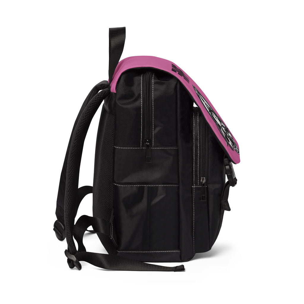 Pink MPF Power Gym Backpack — Weightlifting Gorilla Logo Shoulder Backpack
