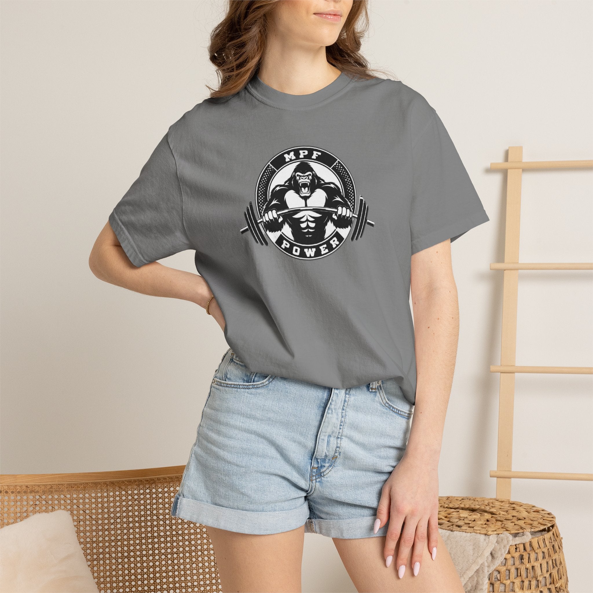 MPF-POWER Logo Garment-Dyed T-shirt