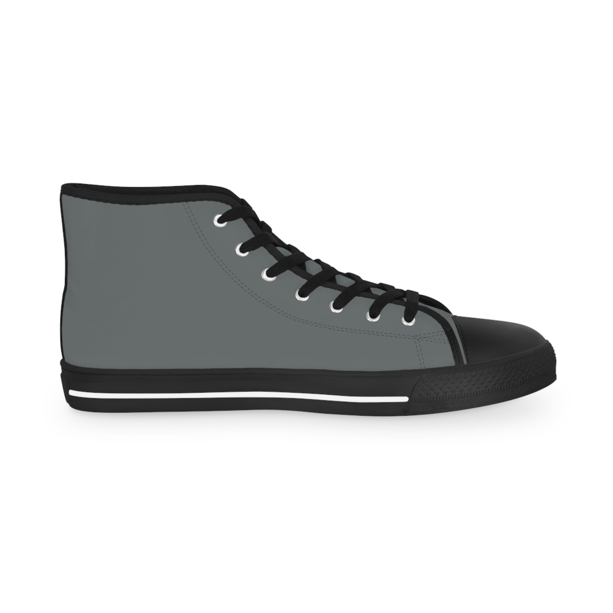 High Top Sneakers — Black Classic Skull Compass Design