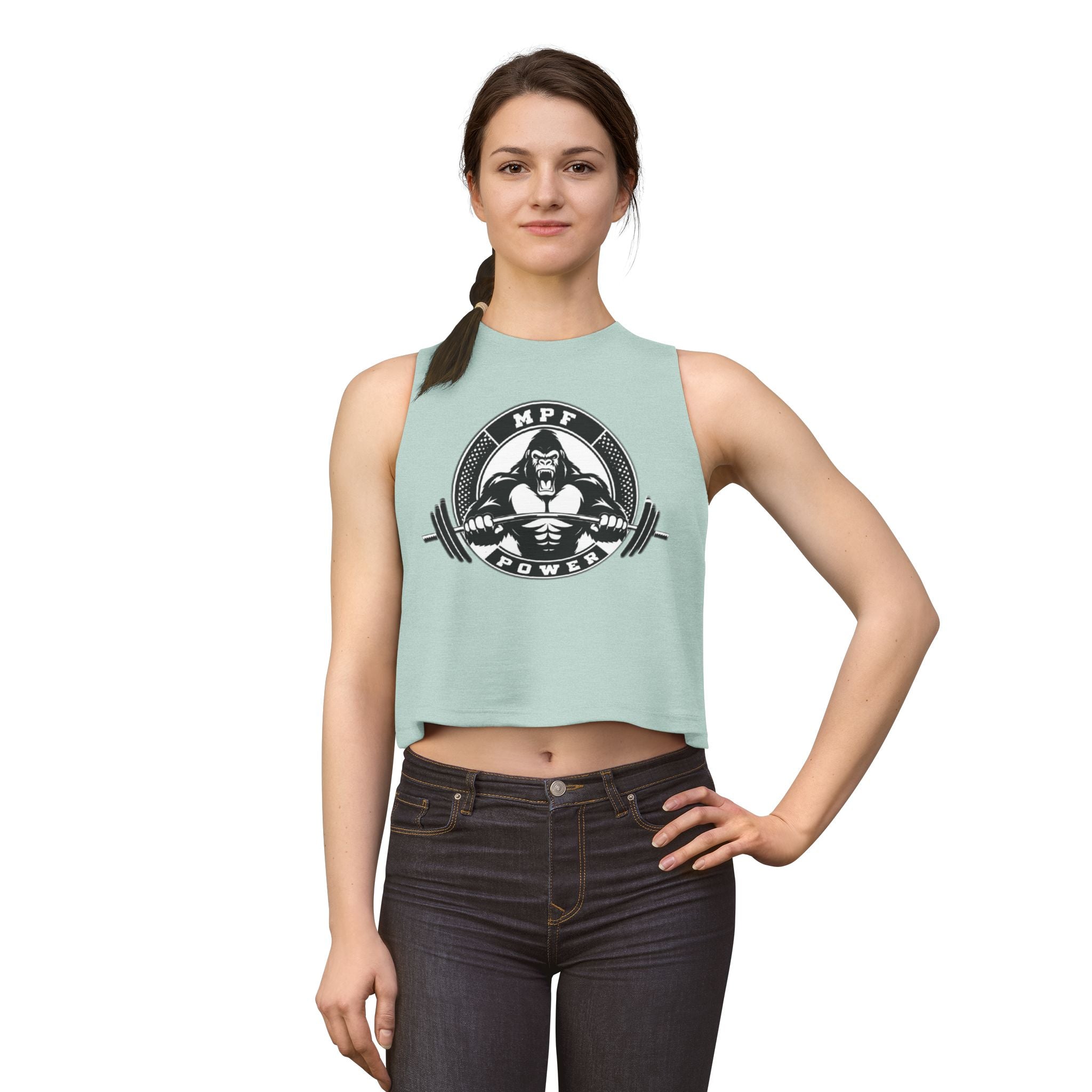 MPF Power Women's Crop Tank — Gorilla Barbell Fitness Top