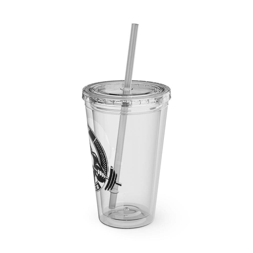 MPF Power Gym Tumbler, Motivational Sports Cup, Workout Gift for Athletes, Reusable Travel Mug, Fitness Drinkware