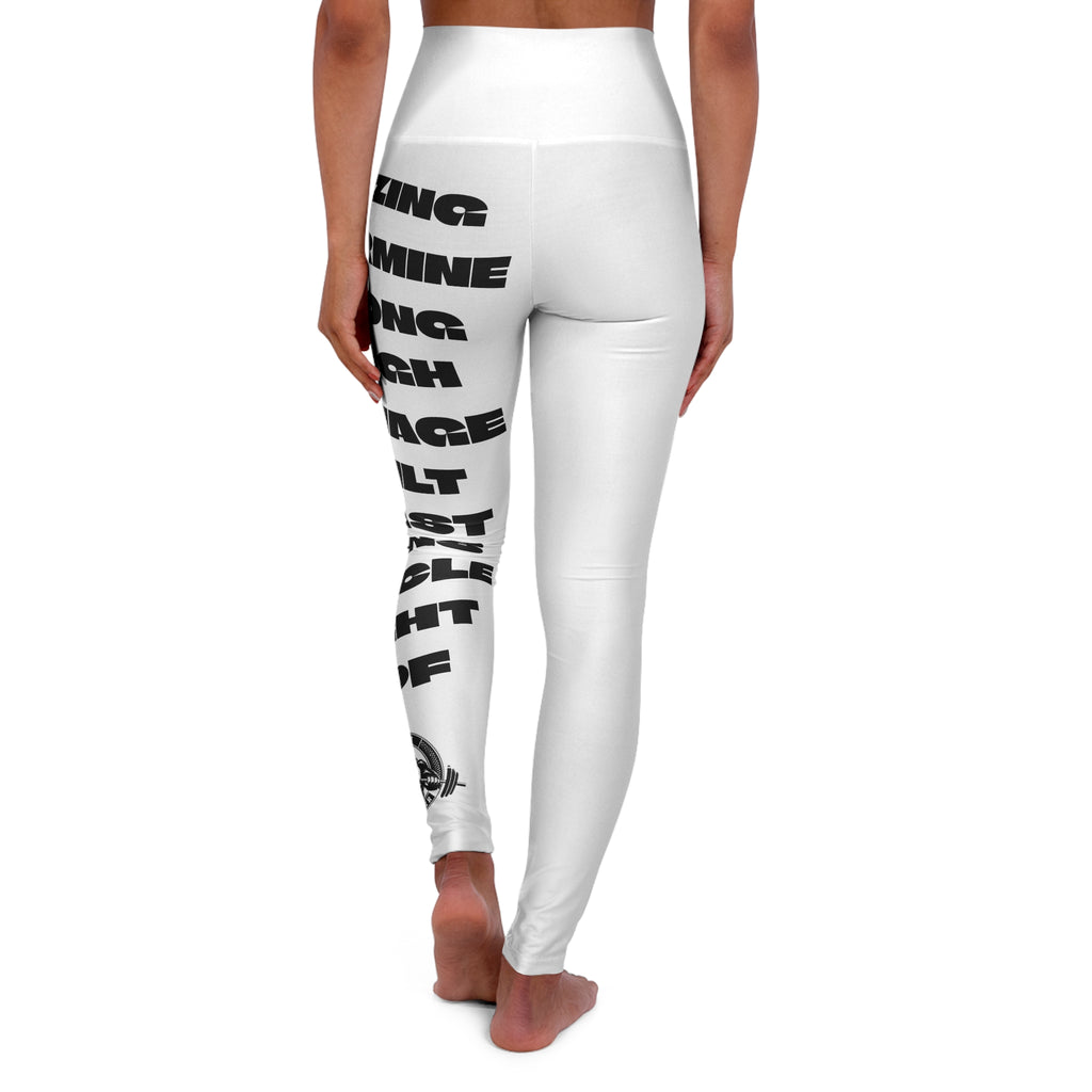 White High Waisted Yoga Leggings | Comfortable Activewear for Yoga, Workout, Fitness, Athleisure, Exercise