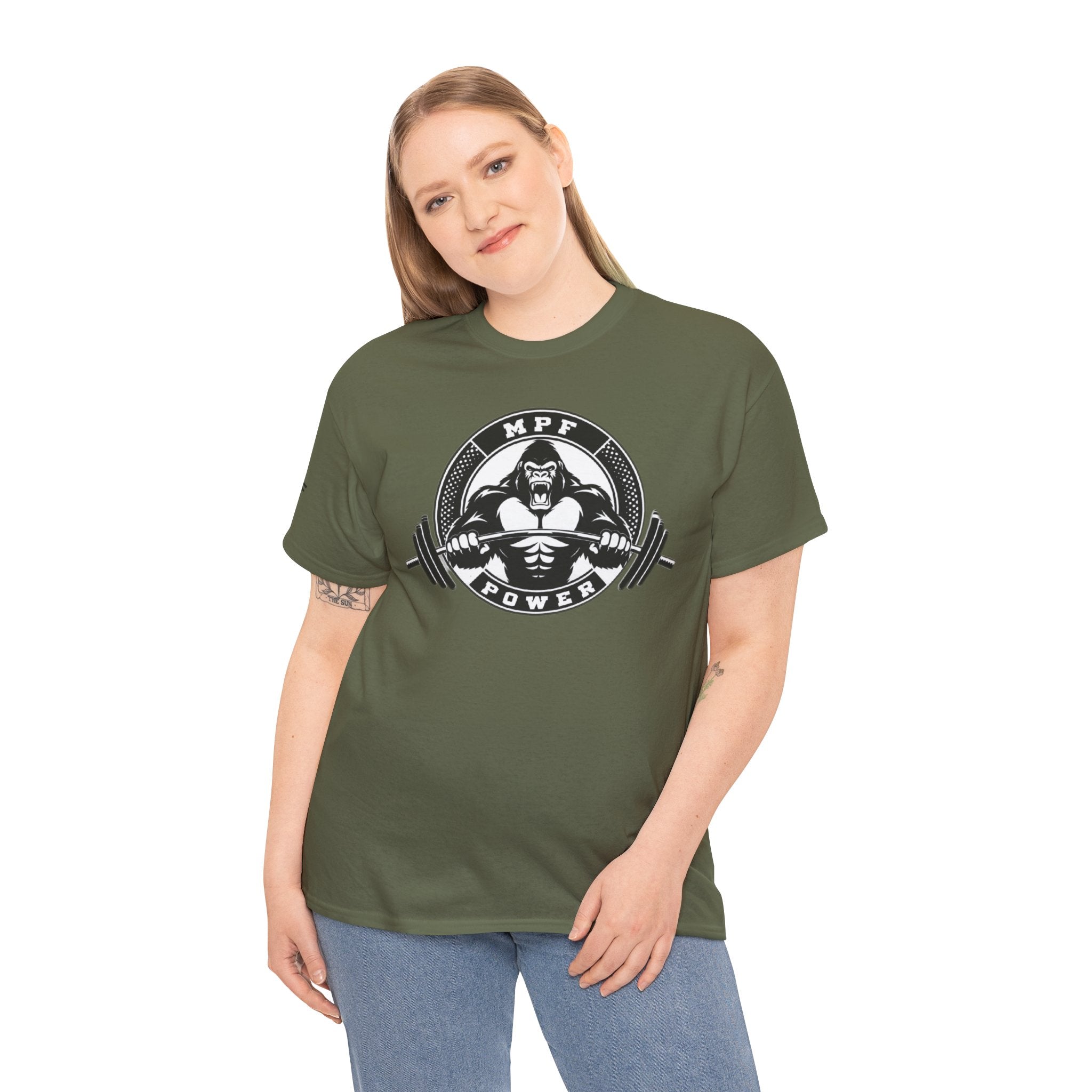 Gorilla Power Tee — Gym Weightlifting Workout Shirt