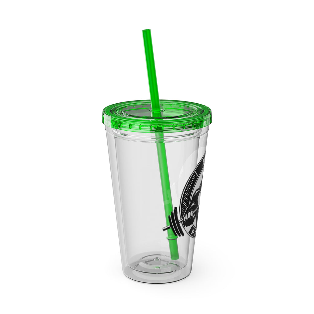 MPF Power Gym Tumbler, Motivational Sports Cup, Workout Gift for Athletes, Reusable Travel Mug, Fitness Drinkware