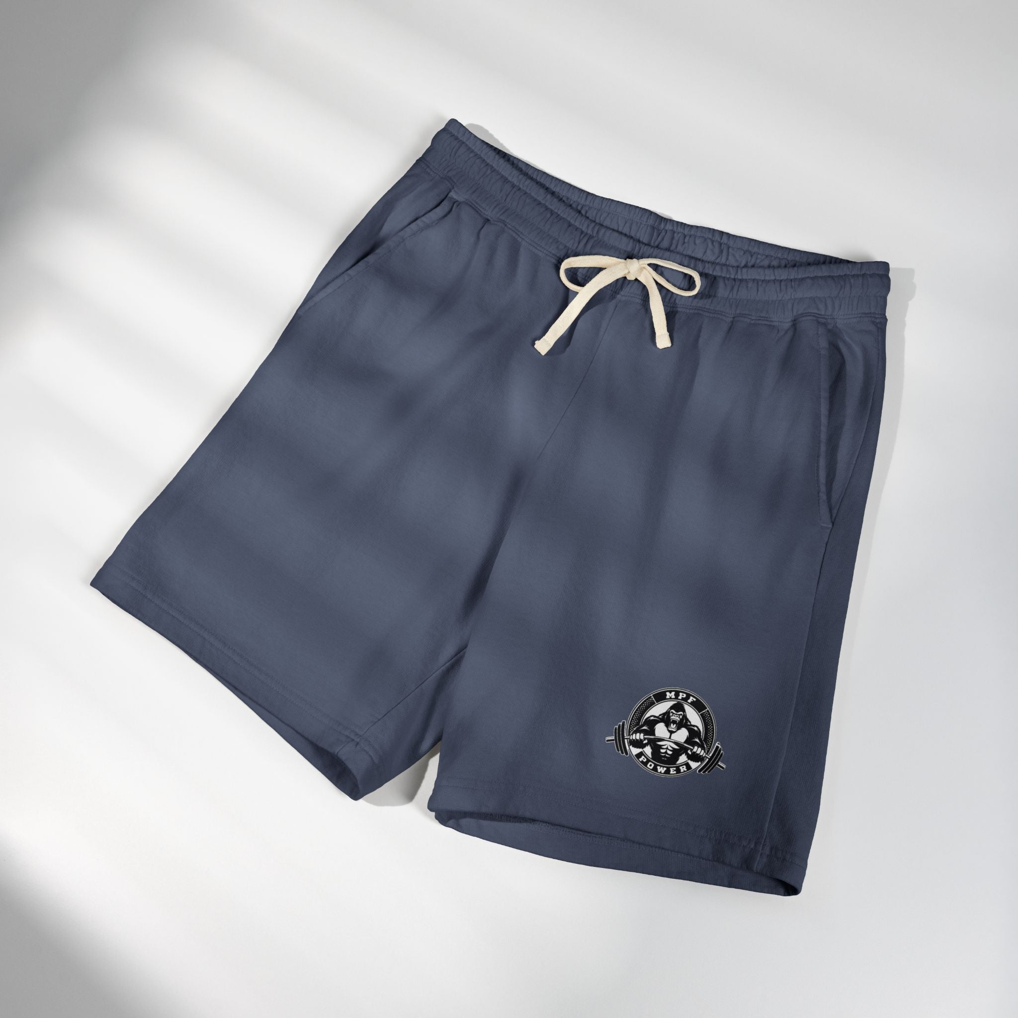 Lightweight Fleece Sweat Shorts — Minimal Compass Logo Lounge Shorts