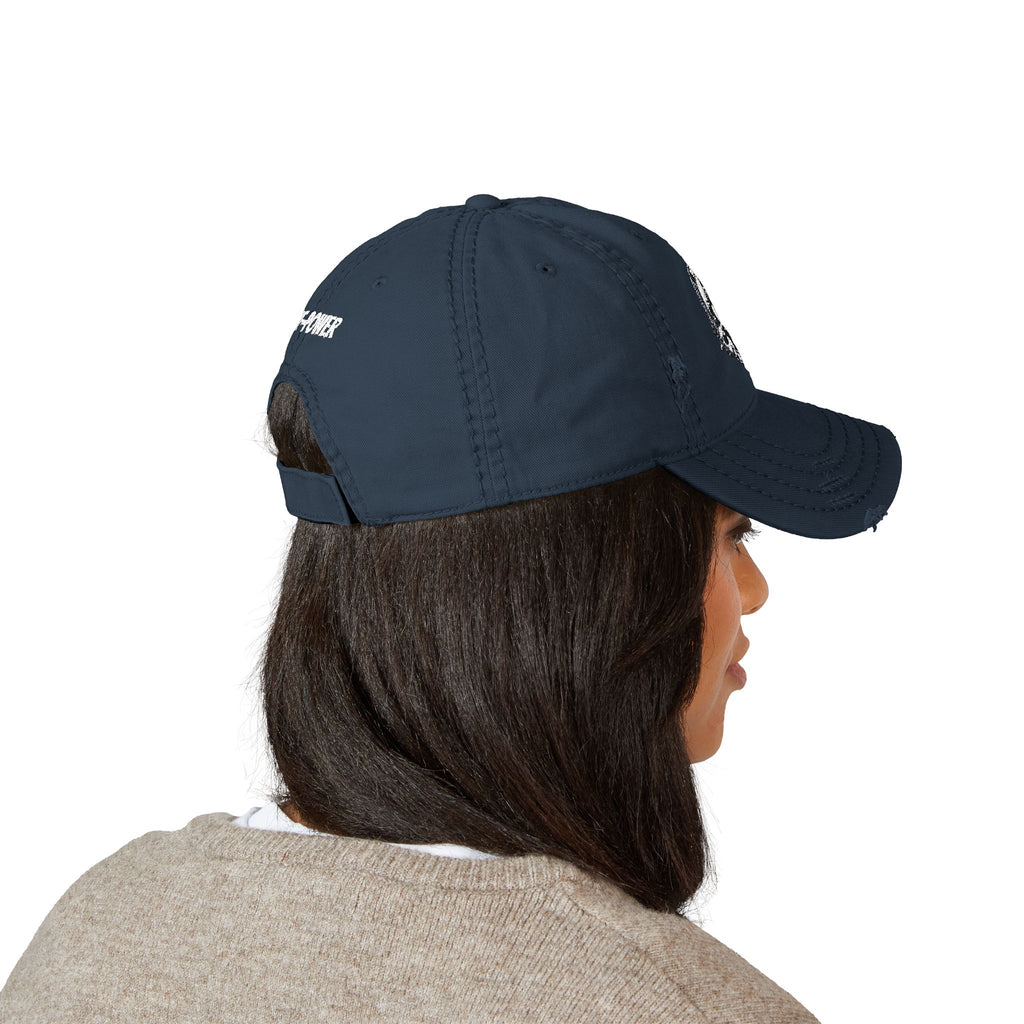 Vintage Distressed Dad Hat with Embroidery - Perfect for Fitness Enthusiasts