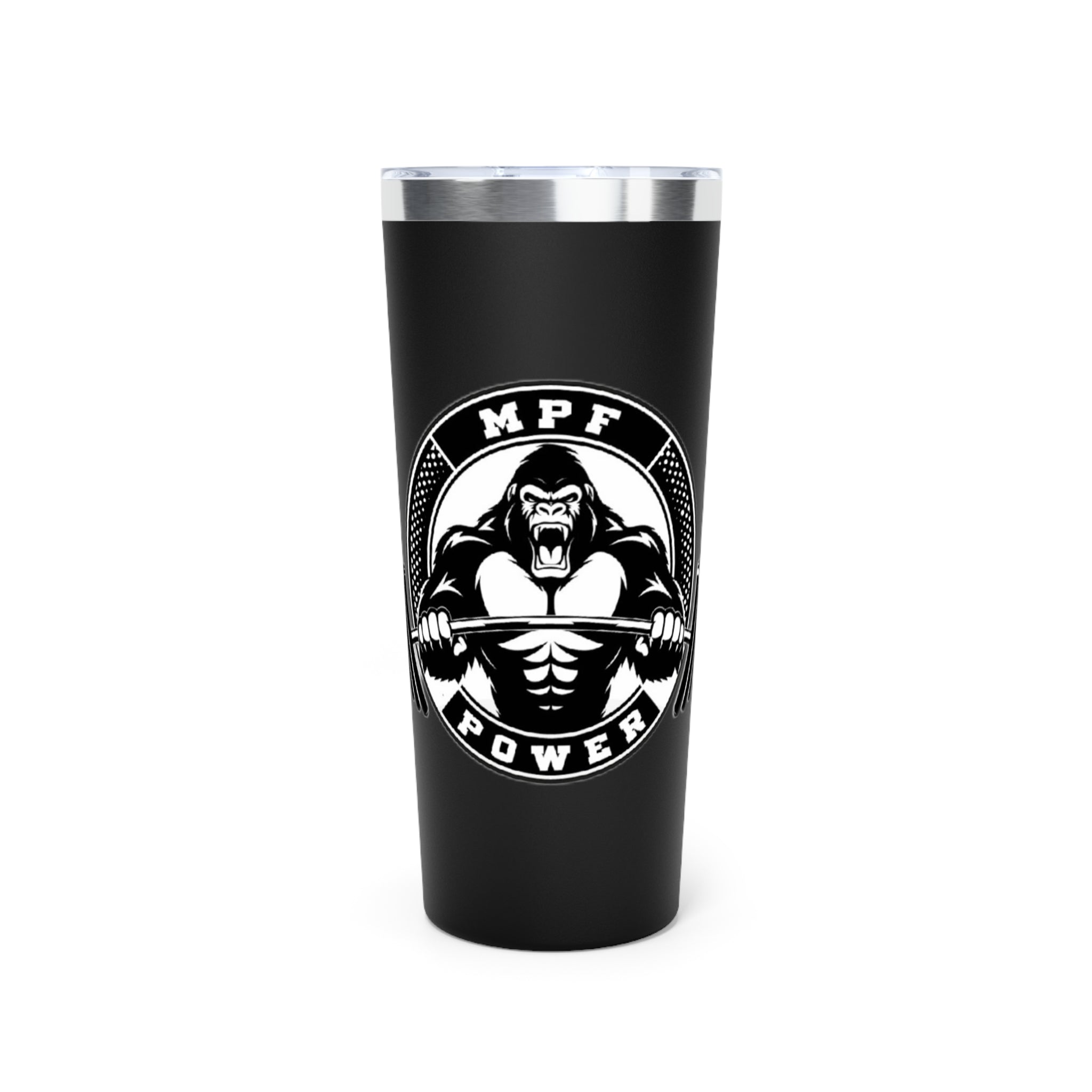 MPF Muscle Motif Insulated Tumbler - Unique Gift for Fitness Enthusiasts, Gym Lovers, Power Lifting, Motivational Drinkware, Sporty Travel Mug