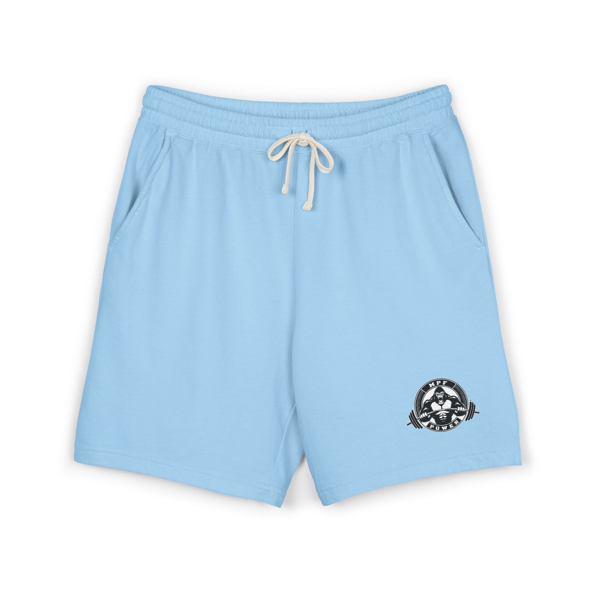 Lightweight Fleece Sweat Shorts — Minimal Compass Logo Lounge Shorts