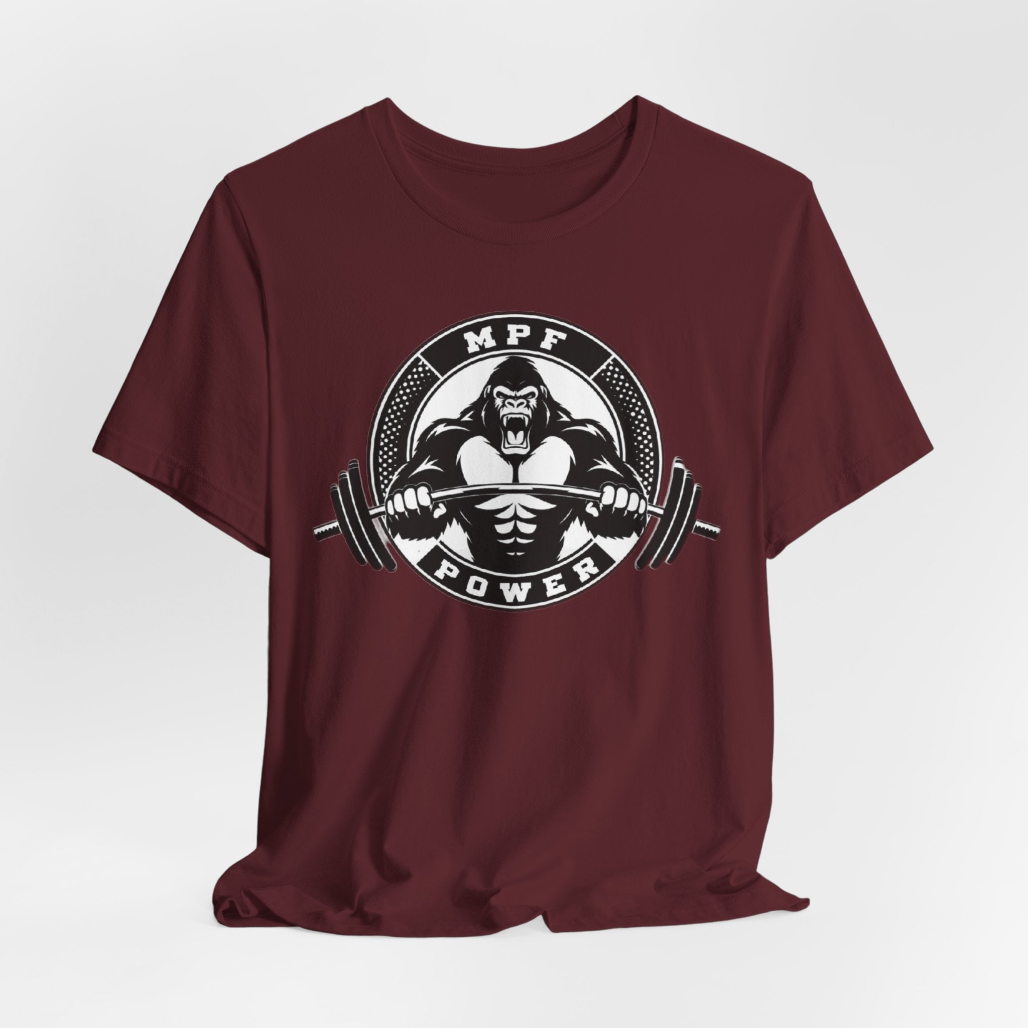 Muscle Power Gym Tee | Unisex Short Sleeve Workout Shirt