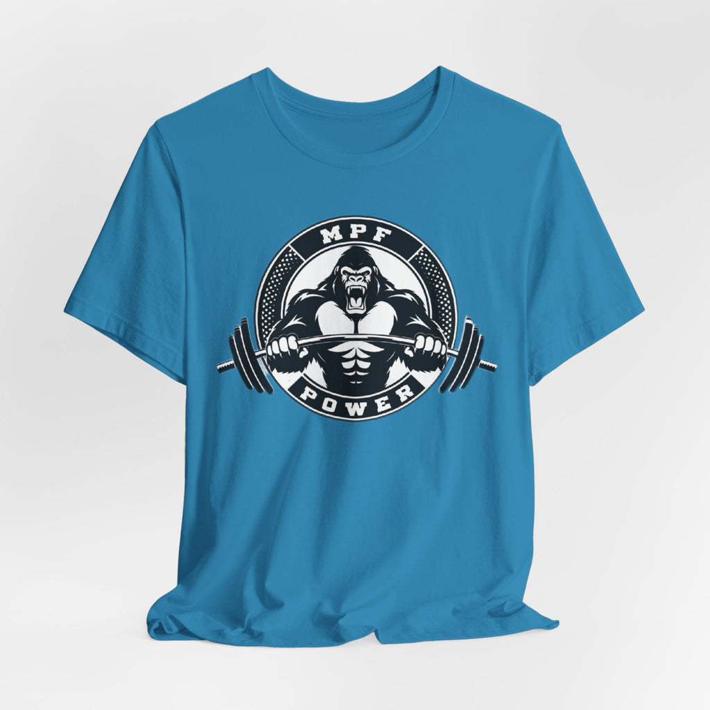 Muscle Power Gym Tee | Unisex Short Sleeve Workout Shirt