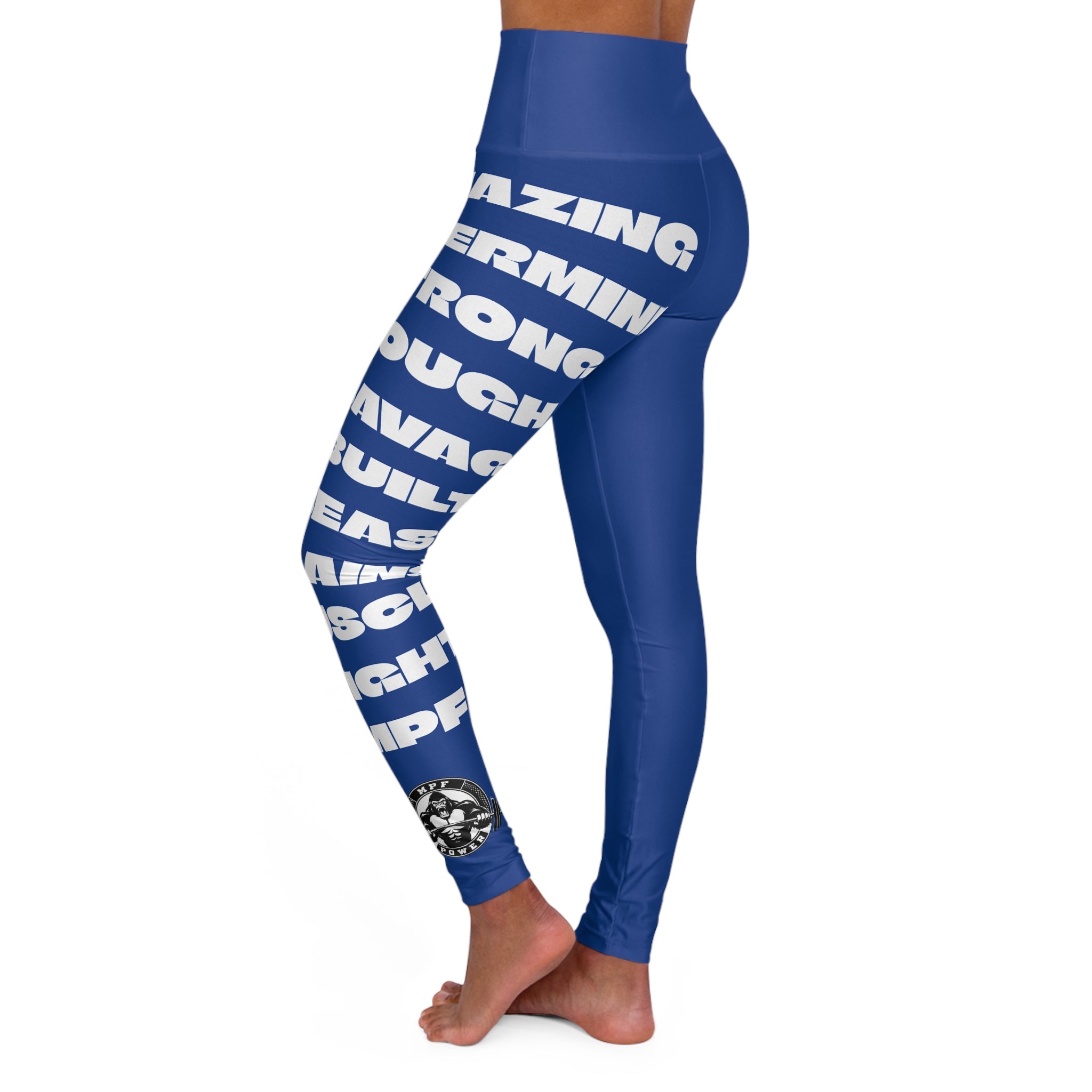Blue High Waisted Yoga Leggings | Comfortable Activewear for Yoga, Workout, Fitness, Athleisure, Exercise