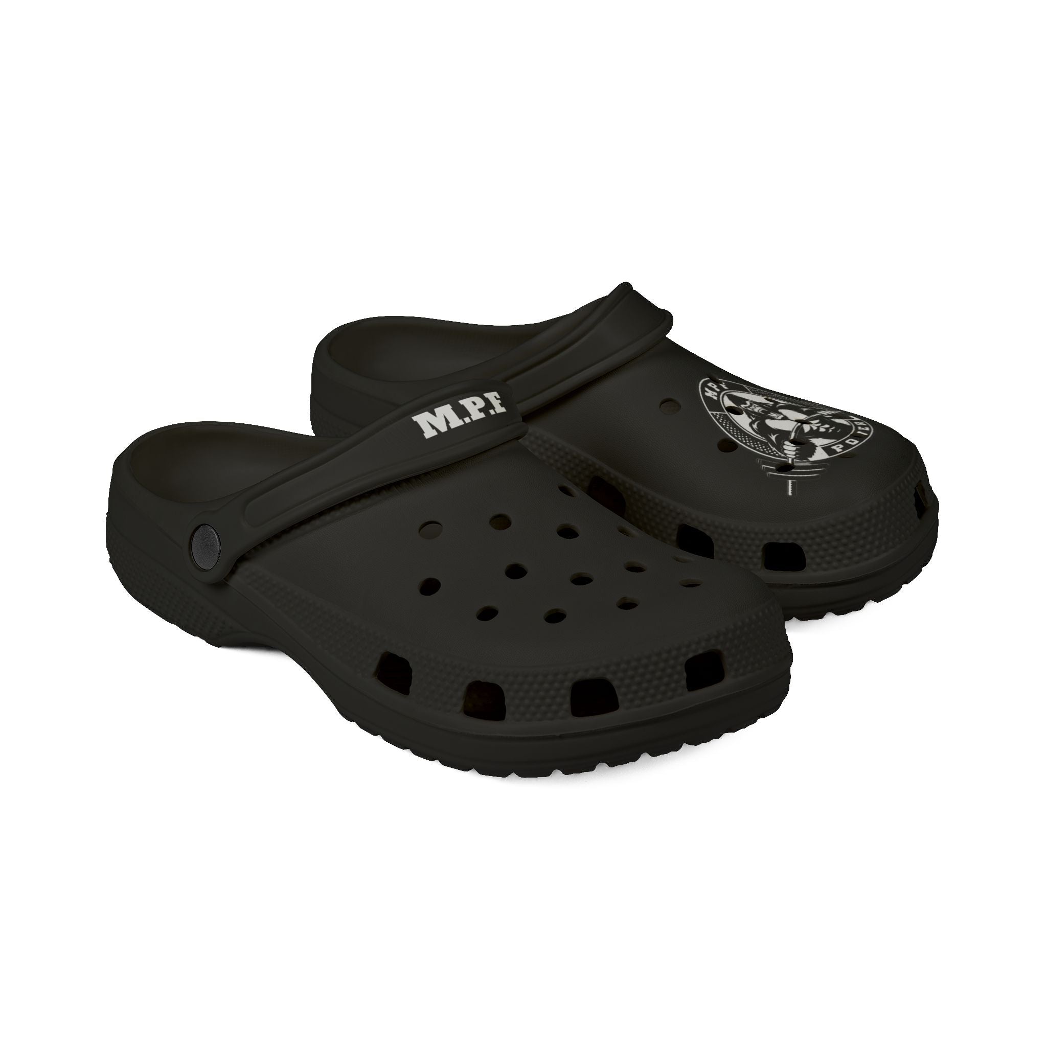 MFP Power Logo EVA Foam Rubber Shoes - Casual Comfort for Fitness Enthusiasts Black