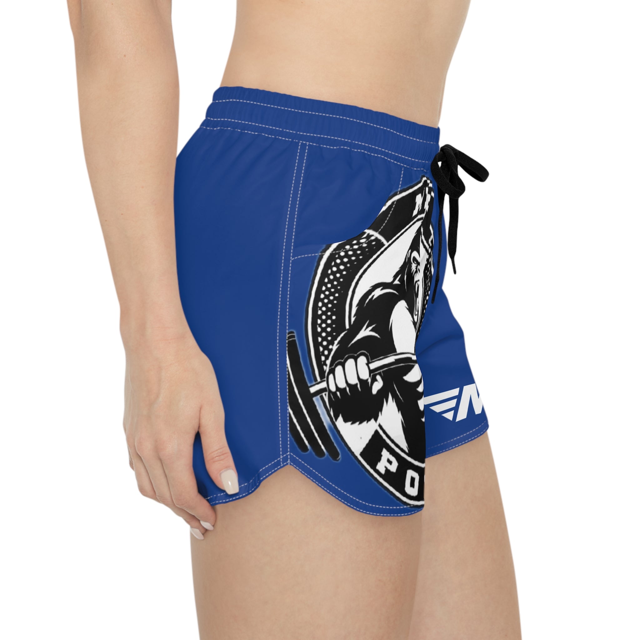 Blue MPF Power Women's Casual Gym Shorts - Stylish Workout Wear for Active Lifestyle