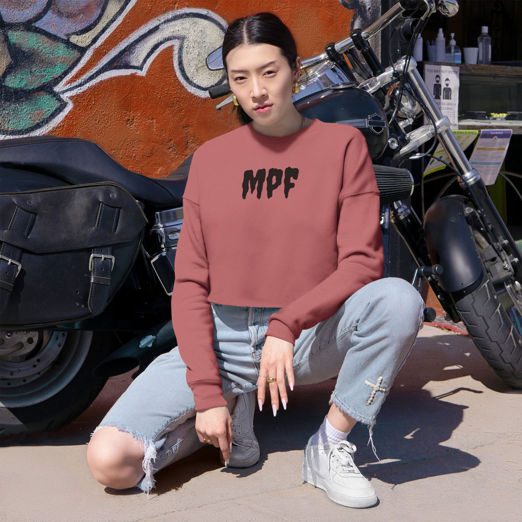 Empowered Women's Cropped Sweatshirt - Motivational Fitness Apparel