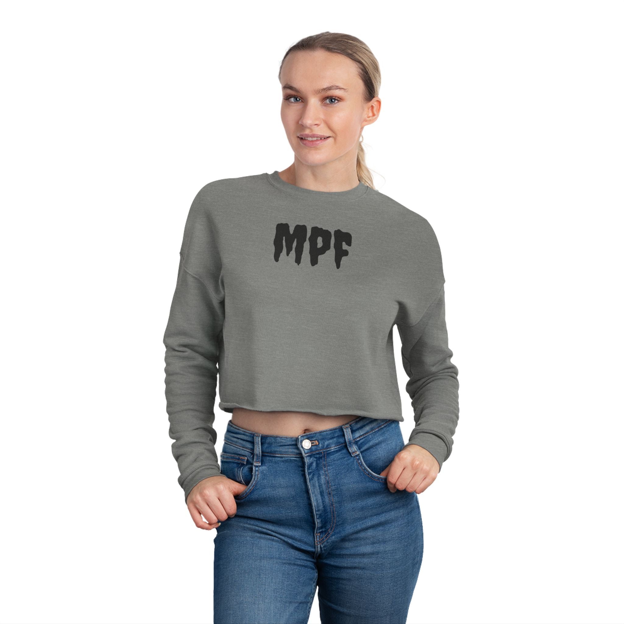 Empowered Women's Cropped Sweatshirt - Motivational Fitness Apparel