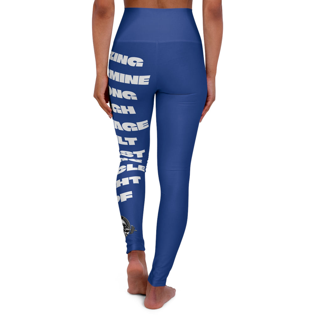 Blue High Waisted Yoga Leggings | Comfortable Activewear for Yoga, Workout, Fitness, Athleisure, Exercise