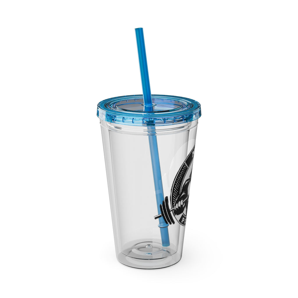 MPF Power Gym Tumbler, Motivational Sports Cup, Workout Gift for Athletes, Reusable Travel Mug, Fitness Drinkware