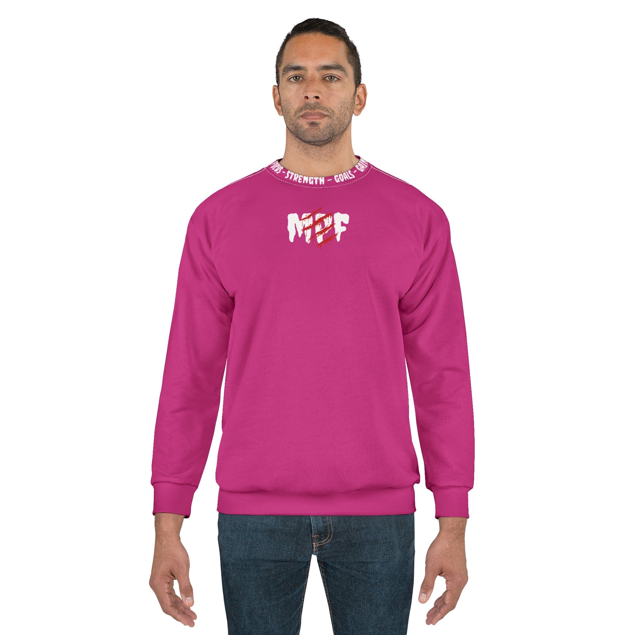 Power-Strength Unisex Sweatshirt - Bold Graphic, Cozy Layering, Gym Wear, Fitness Sweatshirt, Casual Style, Gift Idea