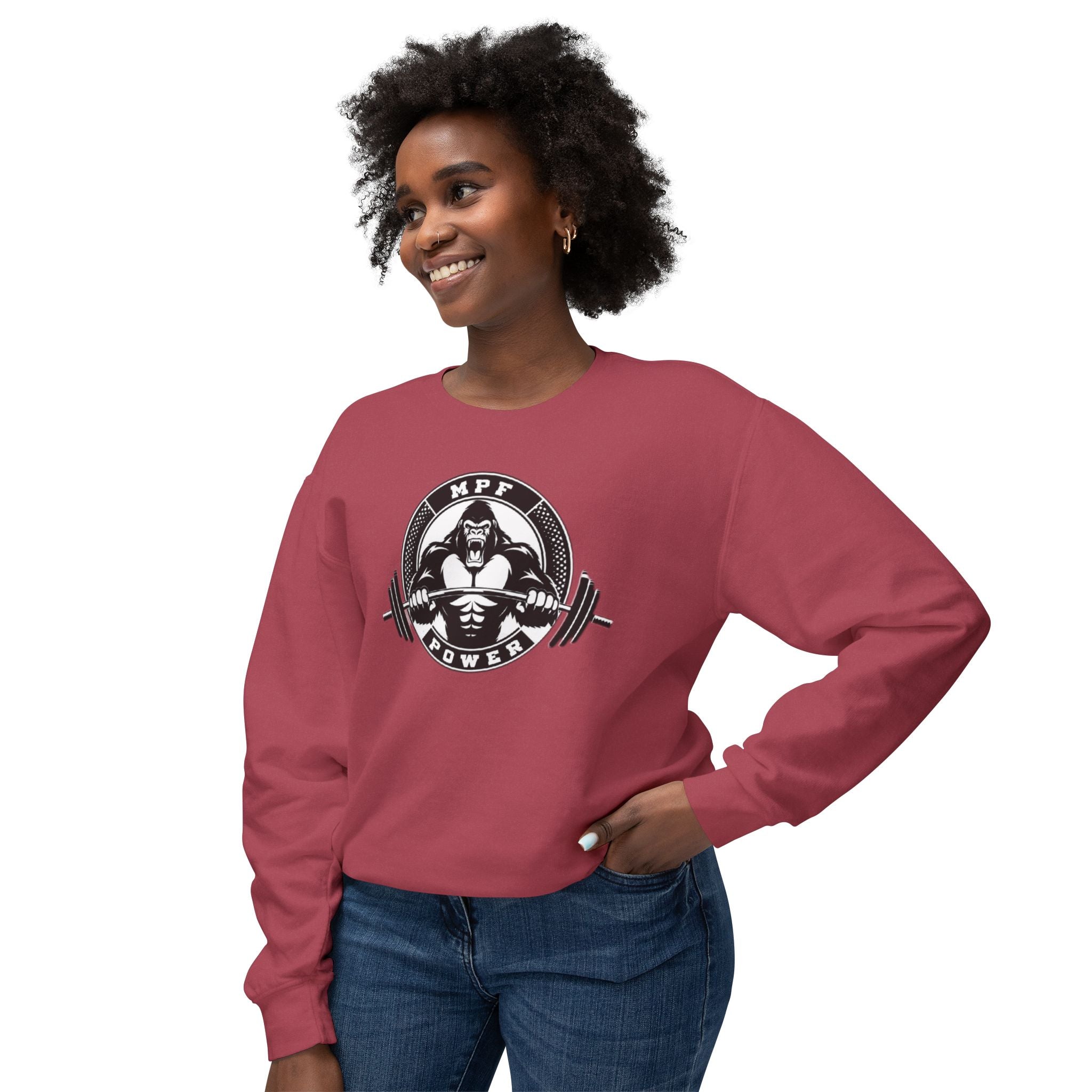 M.P.F. Power Unisex Lightweight Crewneck Sweatshirt - Mind Power Fitness Goals