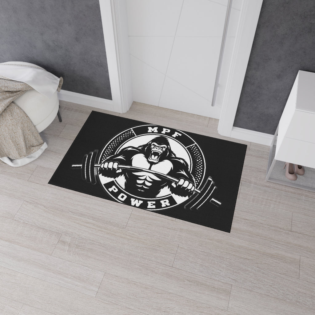 Heavy Duty Gym Floor Mat - MPF Power Gorilla Design, Weightlifting Mat, Workout Accessory, Fitness Equipment, Home Gym Decor