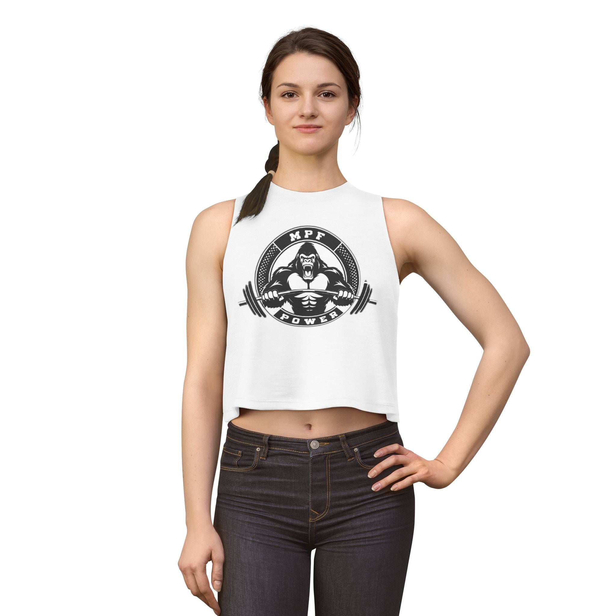 MPF Power Women's Crop Tank — Gorilla Barbell Fitness Top