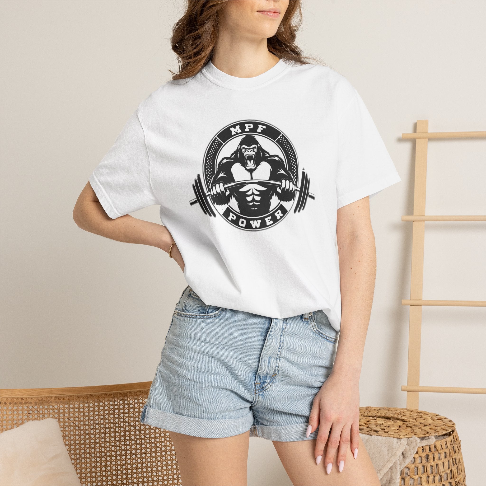 MPF-POWER Logo Garment-Dyed T-shirt