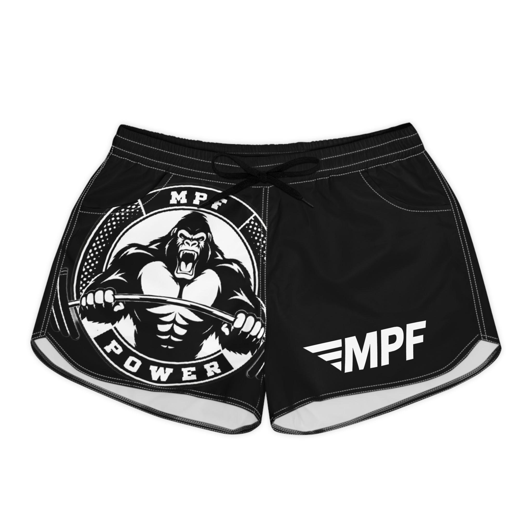 Black MPF Power Women's Casual Gym Shorts - Stylish Workout Wear for Active Lifestyle