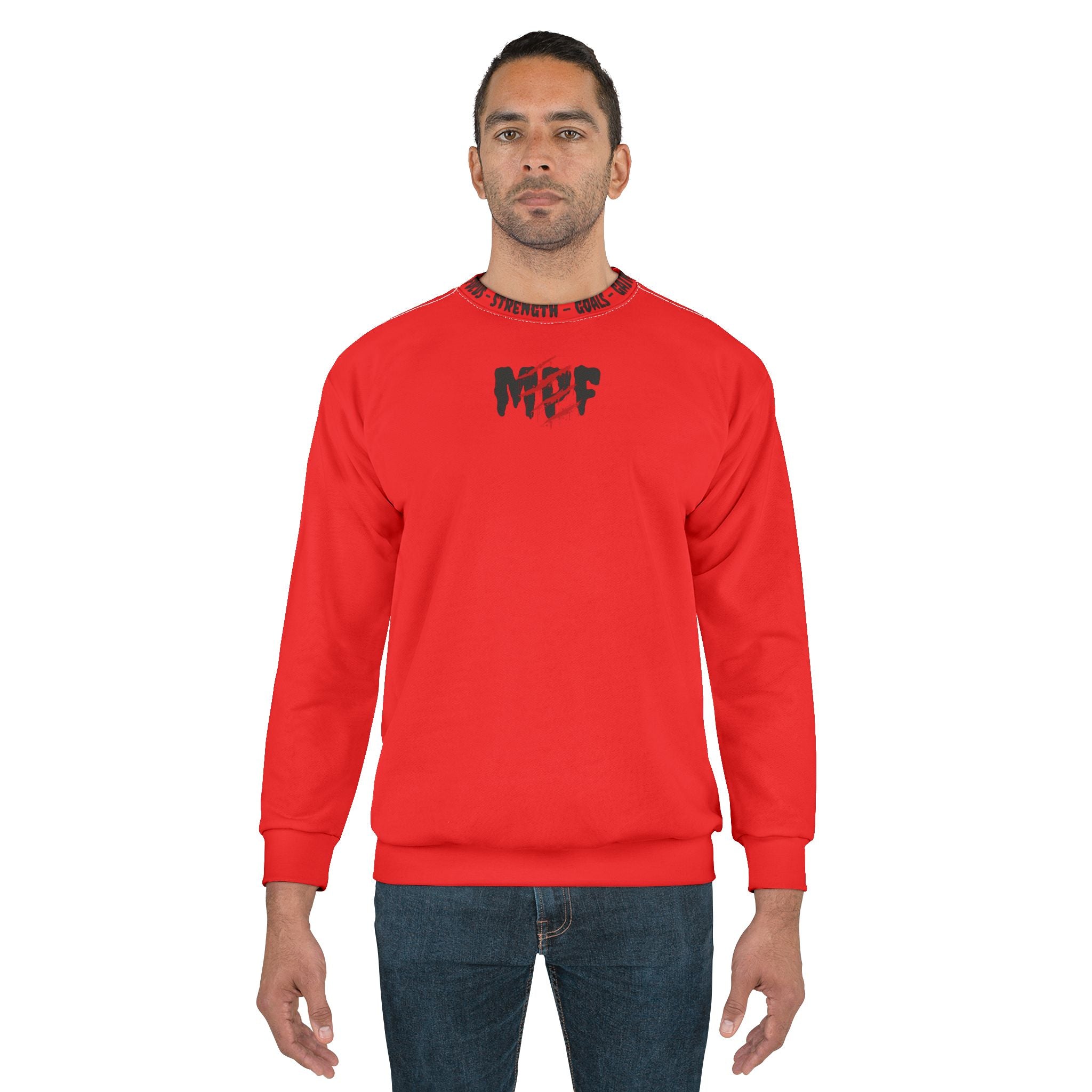 Power-Strength Unisex Sweatshirt - Bold Graphic, Cozy Layering, Gym Wear, Fitness Sweatshirt, Casual Style, Gift Idea