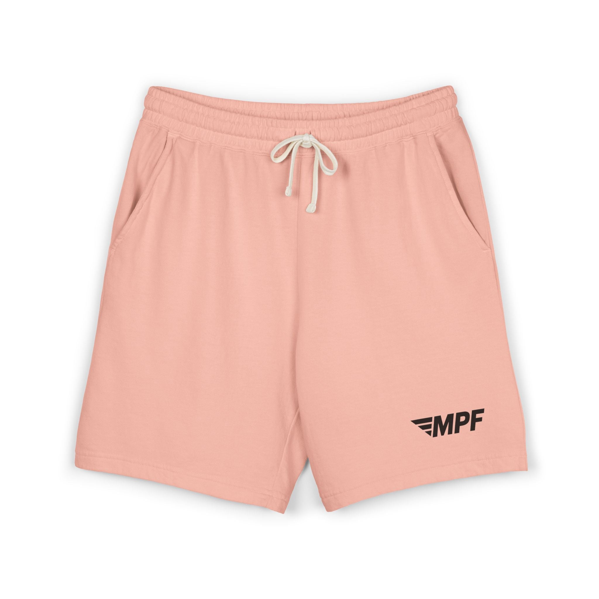 Stripe Lightweight Fleece Sweat Shorts — Minimal Compass Logo Lounge Shorts