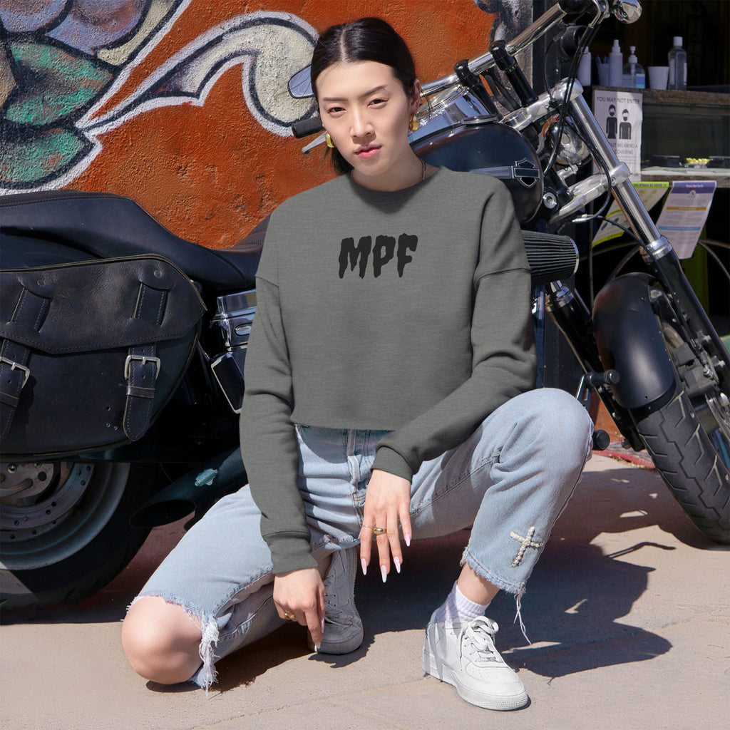 Empowered Women's Cropped Sweatshirt - Motivational Fitness Apparel