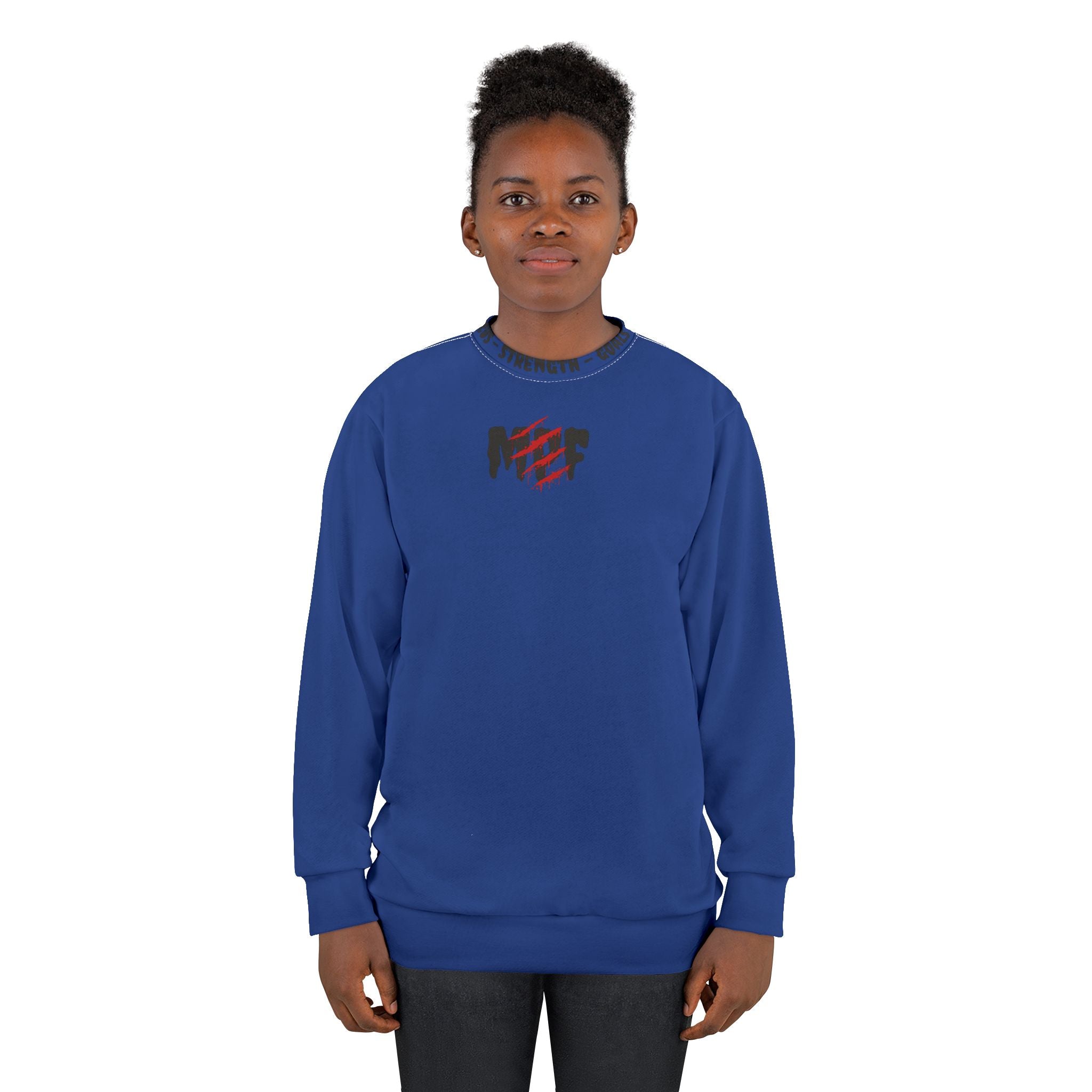 Power-Strength Unisex Sweatshirt - Bold Graphic, Cozy Layering, Gym Wear, Fitness Sweatshirt, Casual Style, Gift Idea
