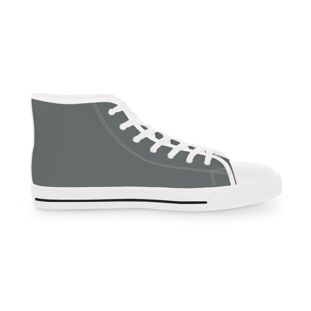 High Top Sneakers — Black Classic Skull Compass Design