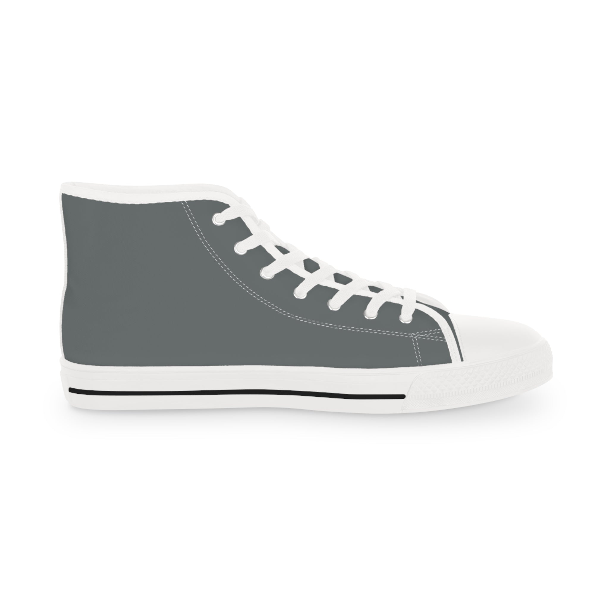High Top Sneakers — Black Classic Skull Compass Design