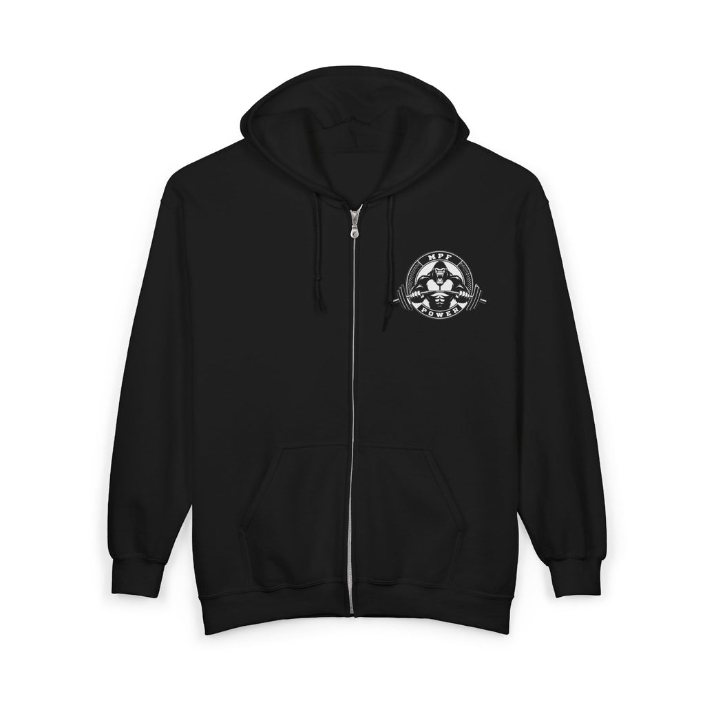 Mind Power Focus Zip Hoodie, Inspirational Sweatshirt, Gift for Motivation, Gym Wear, Unisex Activewear, Wellbeing Apparel