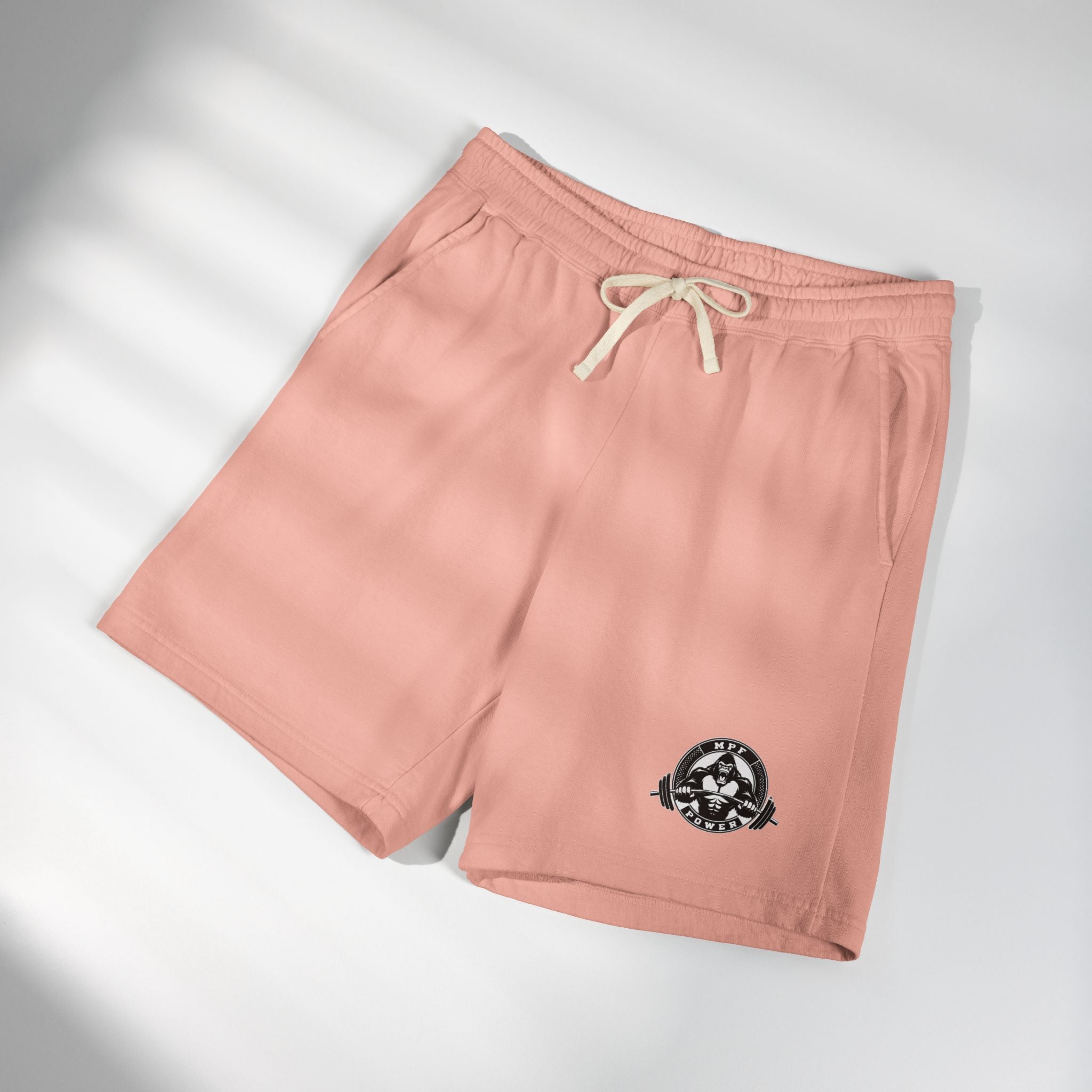Lightweight Fleece Sweat Shorts — Minimal Compass Logo Lounge Shorts