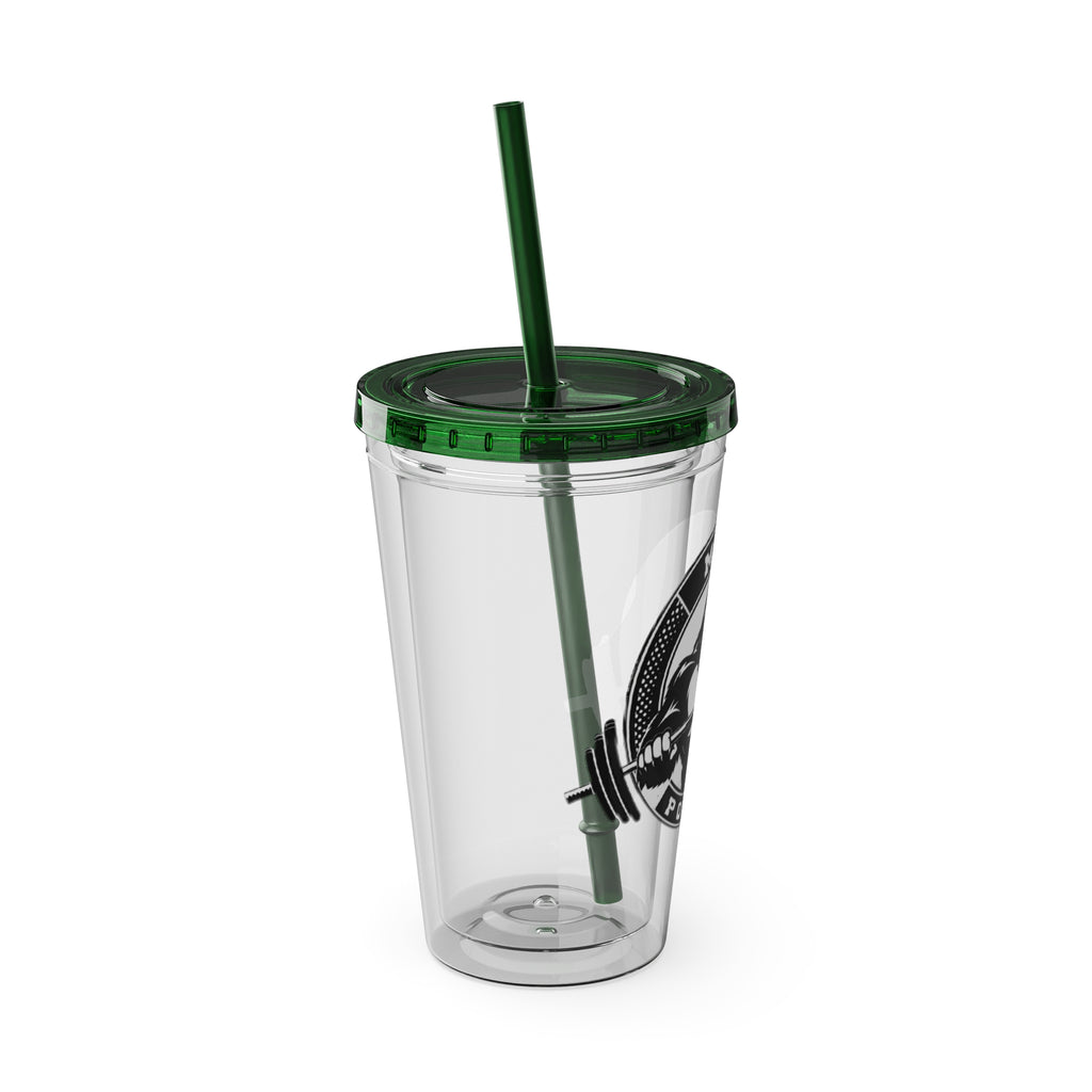 MPF Power Gym Tumbler, Motivational Sports Cup, Workout Gift for Athletes, Reusable Travel Mug, Fitness Drinkware