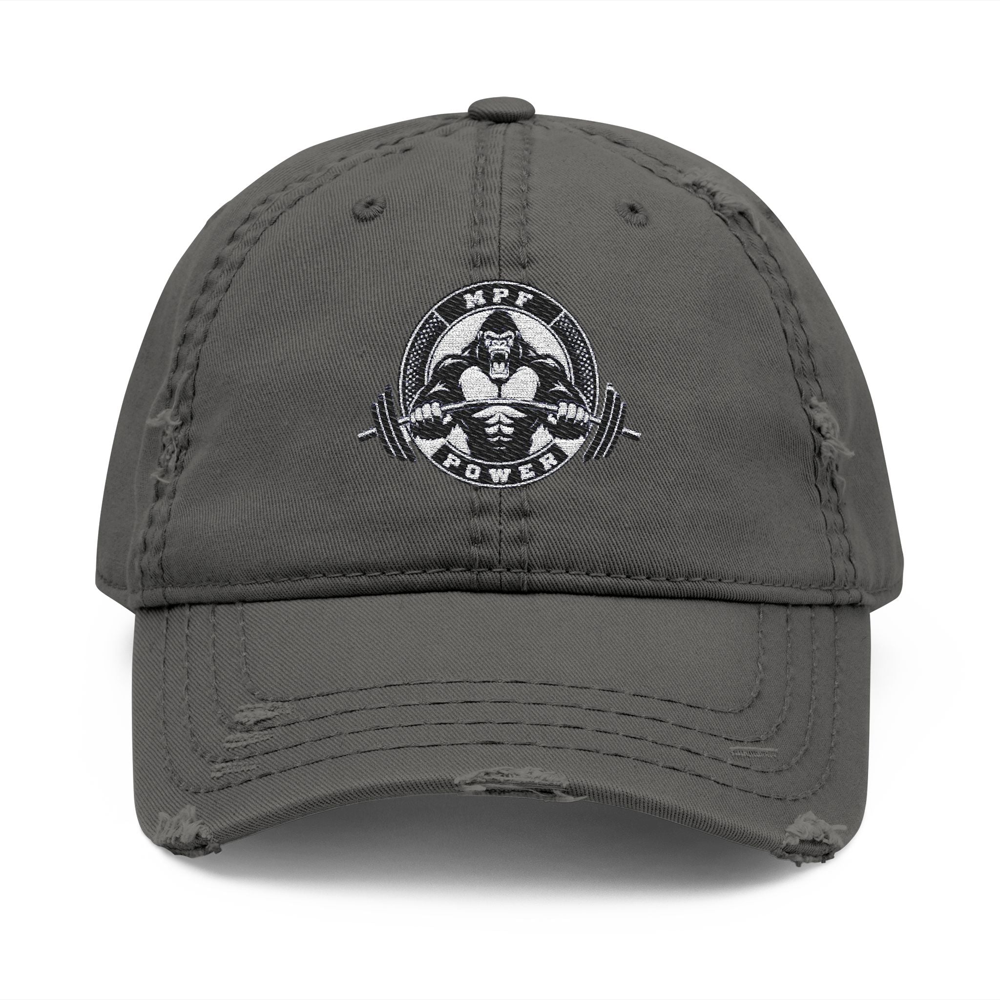 Vintage Distressed Dad Hat with Embroidery - Perfect for Fitness Enthusiasts