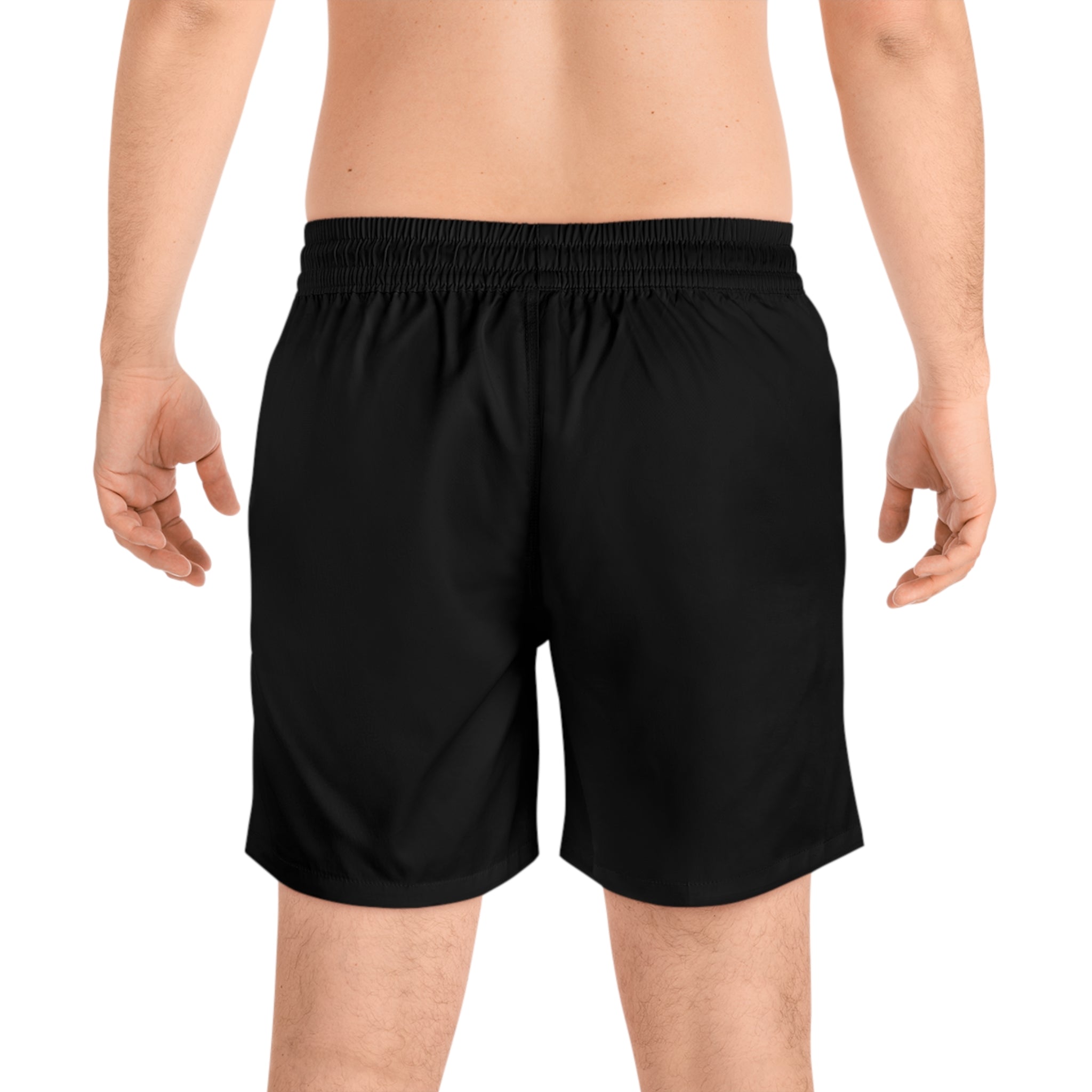 Black MPF Power Gorilla Swim Shorts — Men’s Mid-Length Athletic Beach Trunks