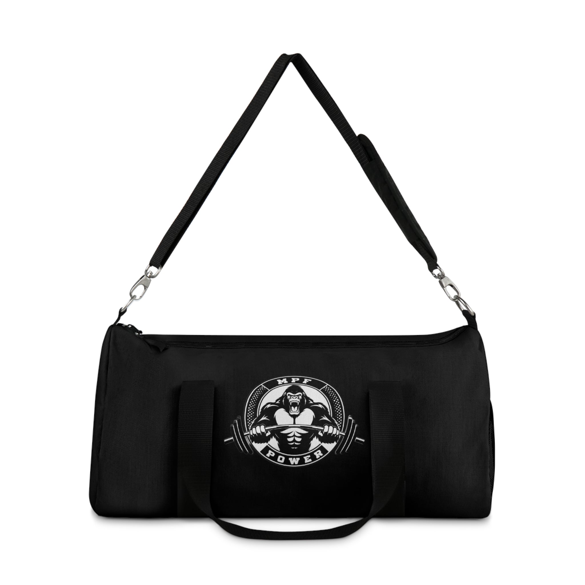 MPF Power Black Duffel Bag - Perfect for Gym & Travel