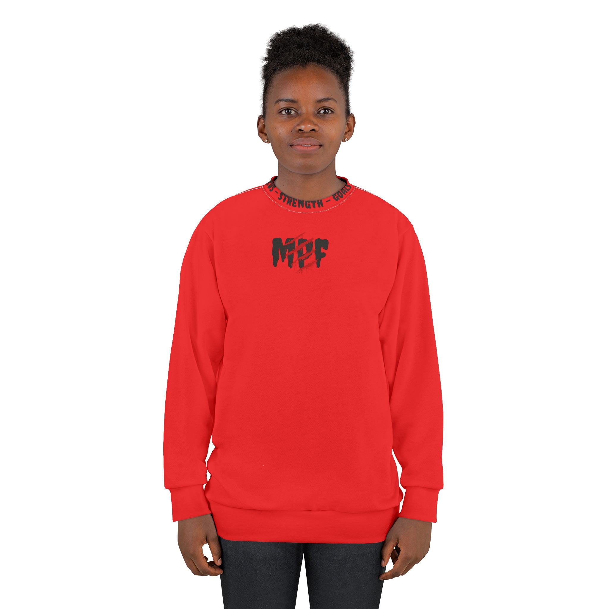 Power-Strength Unisex Sweatshirt - Bold Graphic, Cozy Layering, Gym Wear, Fitness Sweatshirt, Casual Style, Gift Idea