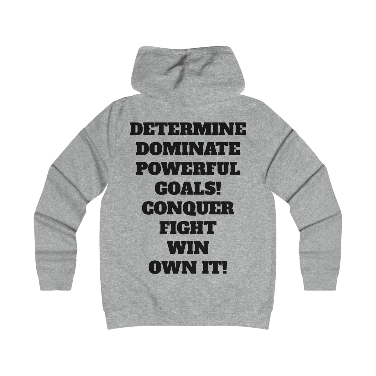 Gym Gorilla Hoodie — 'MPF Power' Weightlifting Hooded Sweatshirt with BACK: DOMINATE