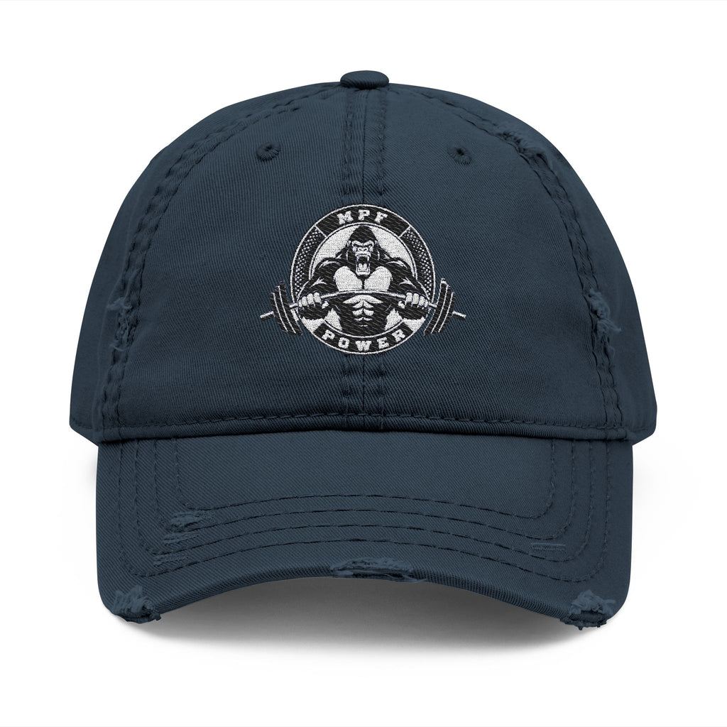 Vintage Distressed Dad Hat with Embroidery - Perfect for Fitness Enthusiasts
