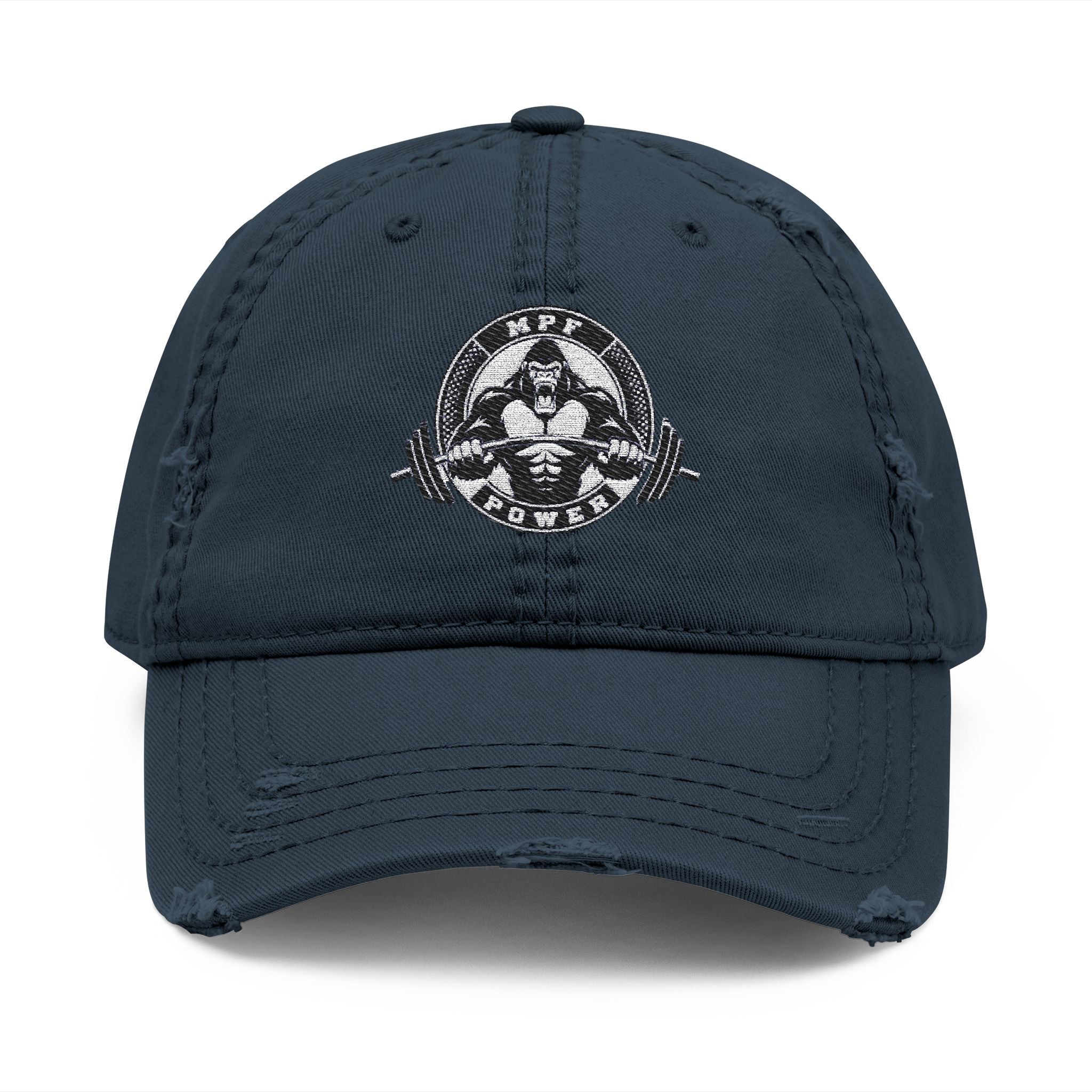 Vintage Distressed Dad Hat with Embroidery - Perfect for Fitness Enthusiasts