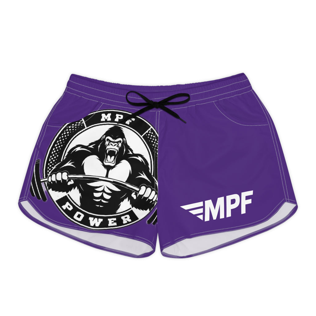Purple MPF Power Women's Casual Gym Shorts - Stylish Workout Wear for Active Lifestyle