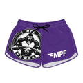 Purple MPF Power Women's Casual Gym Shorts - Stylish Workout Wear for Active Lifestyle